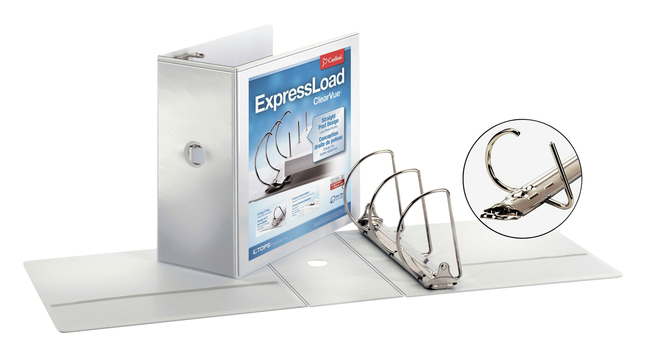 Image for Cardinal ExpressLoad ClearVue Binder, 5 Inch Slant D-Ring, White from School Specialty