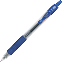 Pilot G2 Gel Ink Rolling Ball Pen, 0.5 mm Extra Fine Tip, Blue, Pack of 12, Item Number 2049702