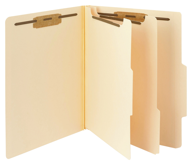 Smead Classification Folder, Letter Size, 2 Dividers, Manila, Pack of 10, Item Number 2049727