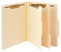 Smead Classification Folder, Letter Size, 2 Dividers, Manila, Pack of 10, Item Number 2049727