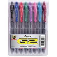 Pilot G2 8-pack Bold Gel Roller Pens, 1.0 mm Bold Tip, Assorted Colors, Pack of 8, Item Number 2049748