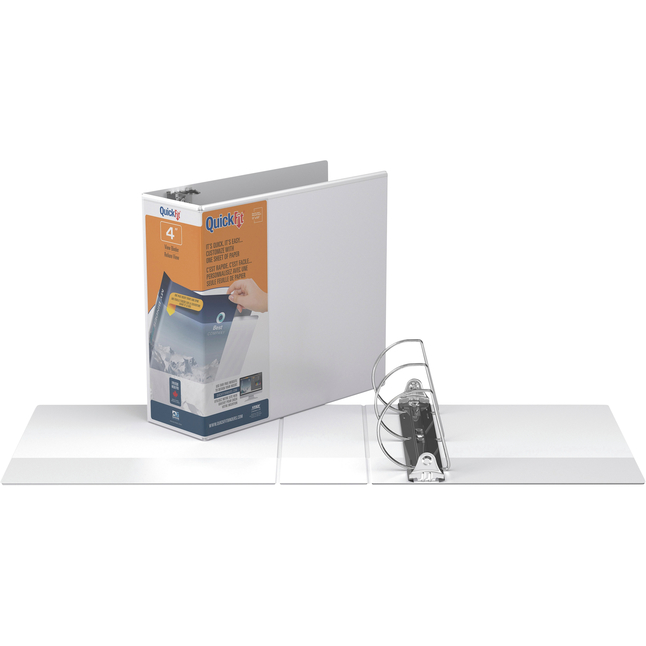 Stride QuickFit View Binder, 4 Inch D-Ring, White, Item Number 2049763