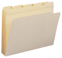 Image for Smead Reinforced File Folder, Letter Size, 1/5 Assorted Cut, Manila, Pack of 100 from SSIB2BStore