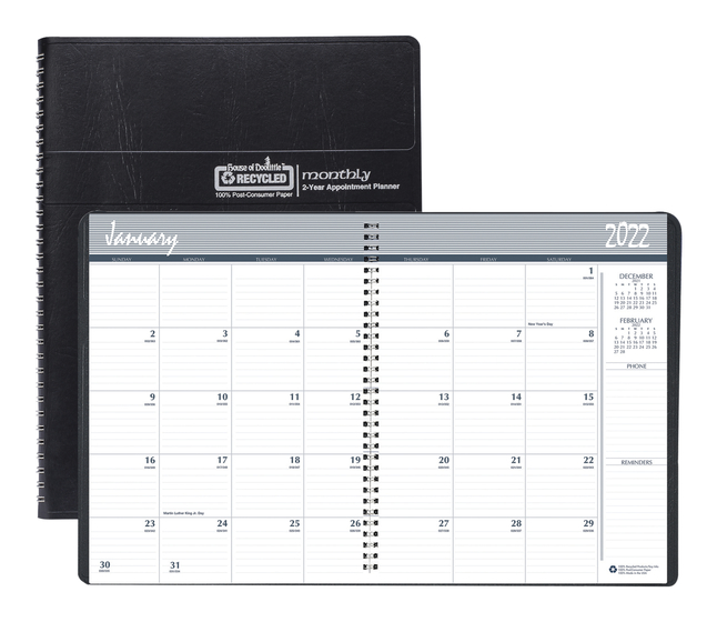 Image for House of Doolittle Wire Bound Recycled Monthly Planner, December January 2023 from School Specialty