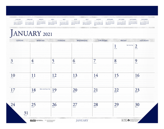 Image for House of Doolittle Recycled Desk Pad Calendar, January to December from School Specialty