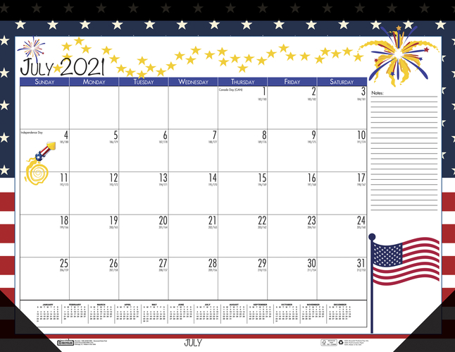 Image for House of Doolittle Academic Seasonal Desk Pad, July 2021 to June 2022, 17 x 22 Inches from School Specialty