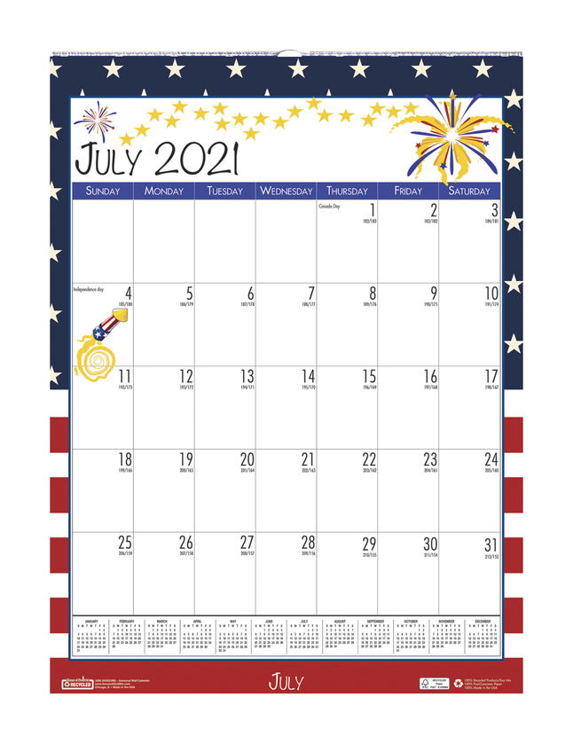 Image for House of Doolittle Academic Seasonal Spiralbound Wall Calendar, July 2021 to June 2022 from School Specialty