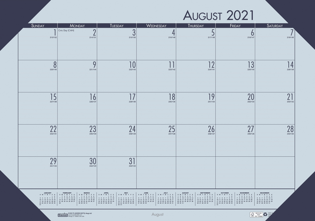 Image for House of Doolittle Ecotones Calendar Desk Pad, August 2021 to July 2022, Cream Paper from School Specialty