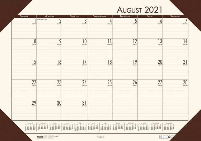 Image for House of Doolittle Ecotones Calendar Desk Pad, August 2021 to July 2022 from School Specialty