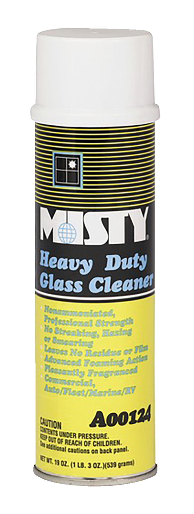 MISTY Heavy Duty Glass Cleaner, Lemon Scent, Item Number 2049922