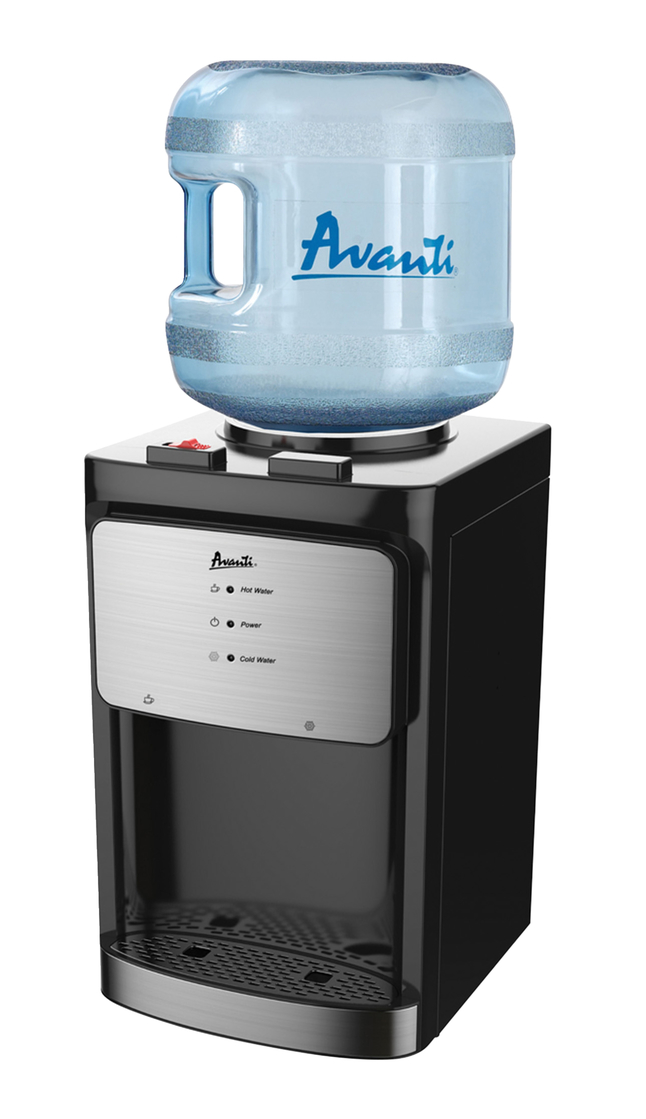 Avanti Countertop Water Dispenser, 5 Gallon, Black, Item Number 2049924