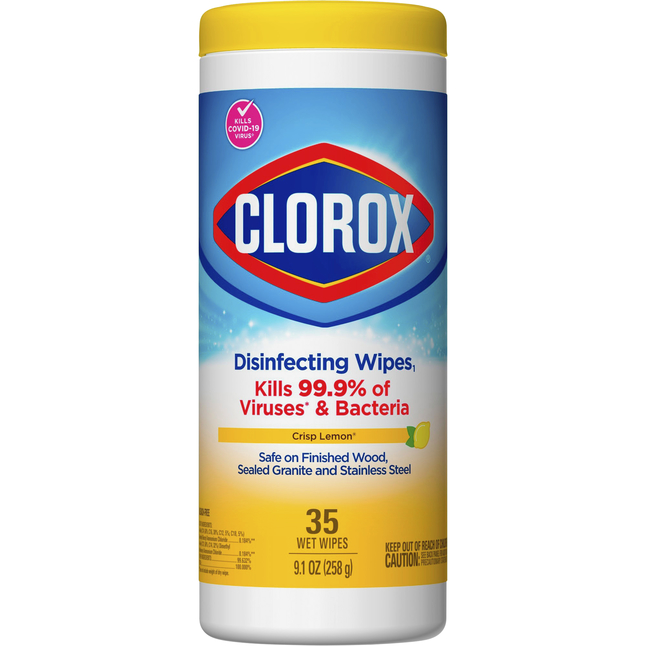 Image for Clorox Disinfecting Wipes, Bleach Free, Crisp Lemon Scent, 35 Sheets from School Specialty