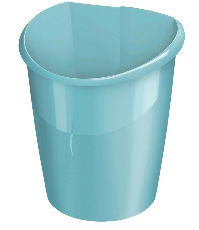 CEP Ellypse Waste Bin, Curved Mouth with Handle, 4 Gallon Capacity, Mint, Item Number 2049955