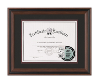 Dax Plastic Document Frame, 16 x 13 Inches, Rosewood, Item Number 2049988