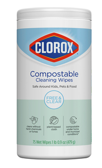 Clorox Free & Clear Compostable Cleaning Wipes, Item Number 2050056
