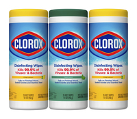 Clorox Bleach-Free Disinfecting Wipes Value Pack, Fresh and Crisp Lemon Scent, 35 Count, Case of 15, Item Number 2050077
