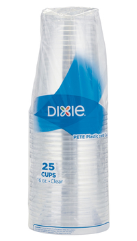 Dixie Foods Plastic Cups, 16 oz, Pack of 25, Item Number 2050115