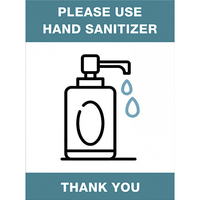 Lorell Please Use Hand Sanitizer Sign, Item Number 2050200