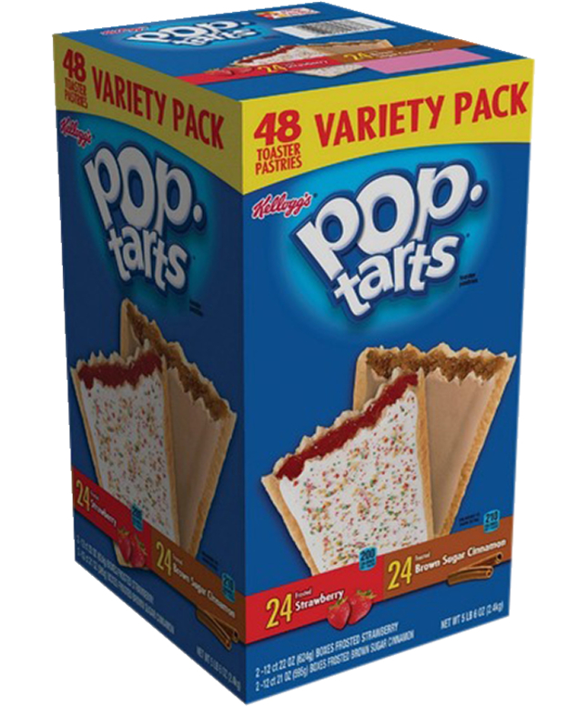 Pop Tarts Variety Pack, Assorted, 2.69 Pounds, Box of 48 Pop Tarts, Item Number 2050205