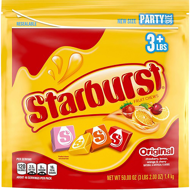 Starburst Fruit Chews, Party Size Bag, Item Number 2050220