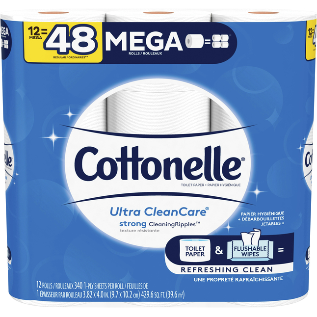 Cottonelle CleanCare Bath Tissue, 340 Sheets, Item Number 2050231