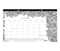 Blueline Botanica Design Compact Monthly Desk Pad, Item Number 2050284