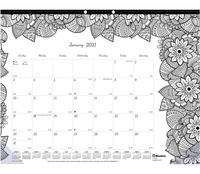 Blueline Botanica Design Compact Monthly Desk Pad, Item Number 2050284