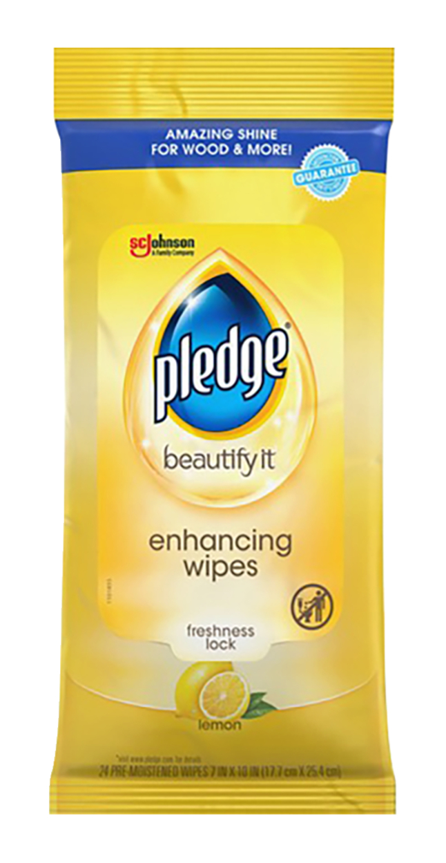 Pledge Lemon Enhancing Polish Wipes, Item Number 2050297
