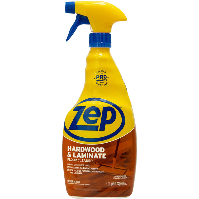 Zep Hardwood & Laminate Floor Cleaner, 32 Fluid Ounces, Brown, Carton of 12, Item Number 2050310