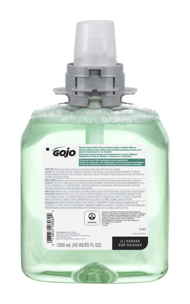 Gojo FMX-12 Refill Foam Antibacterial Handwash, Cucumber Melon Scent, 42.3 Ounces, Item Number 2050330
