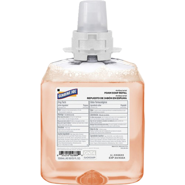 Genuine Joe Antibacterial Foam Soap Refill, Orange Blossom, 42.3 Ounces, Case of 4, Item Number 2050347