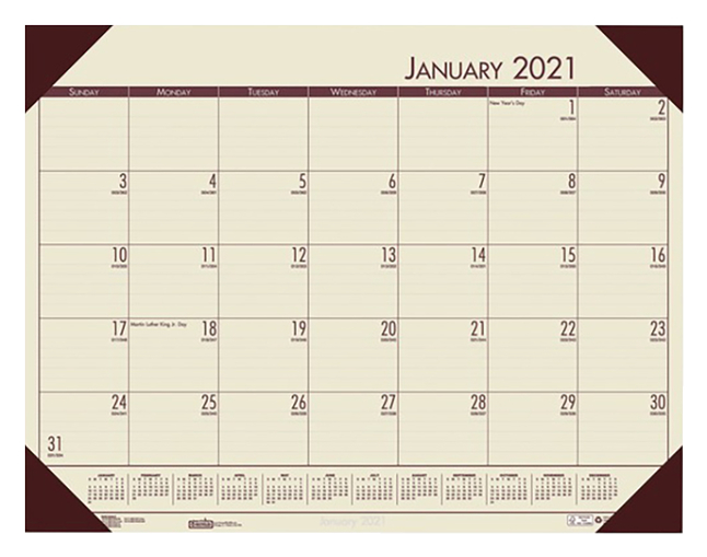 House of Doolittle Ecotones Desk Calendar, Jan-Dec 2021, Tan, 17 x 22 Inches, Item Number 2050399