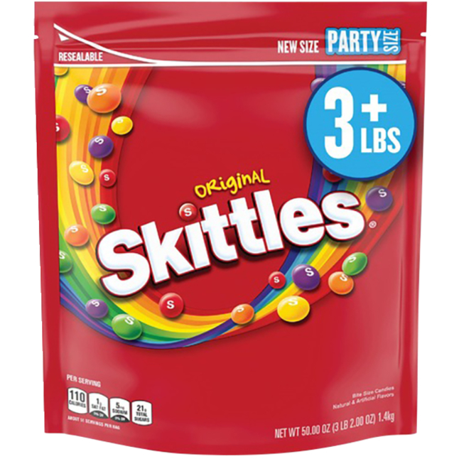 Skittles Original Party Size Bag - Assorted Flavors, Item Number 2050453