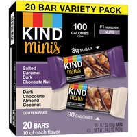 KIND Dark Chocolate Mini Bars Variety, Pack of 20, Item Number 2050454