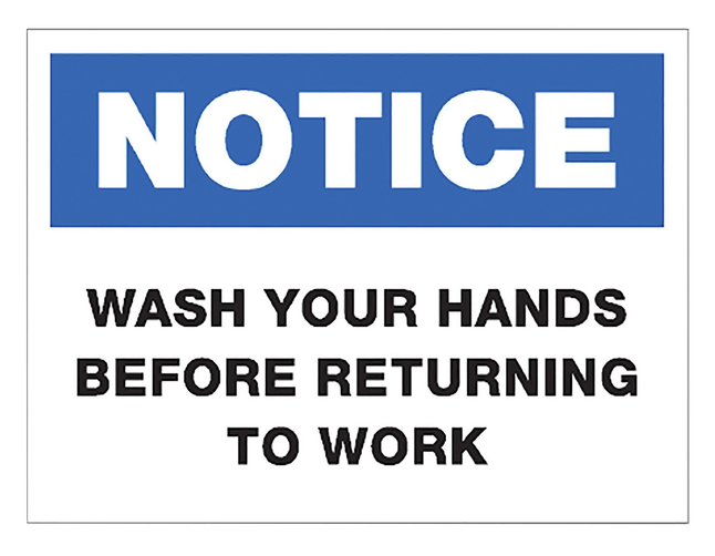 Lorell Notice Wash Hands Sign, Item Number 2050457