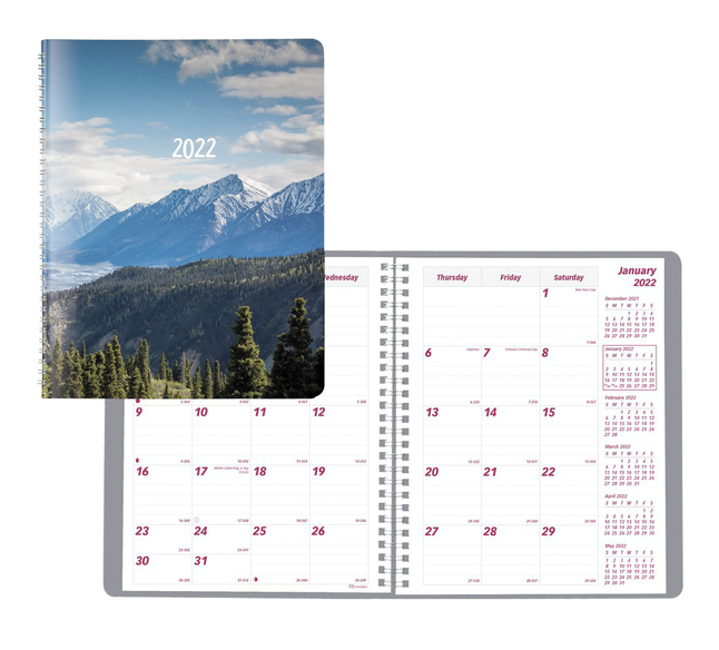 Image for Rediform Monthly Planner, 2022, December to January, Mountains from School Specialty