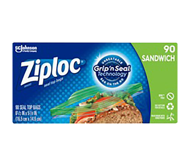 Ziploc Sandwich Bag, Box of 90, Item Number 2050537