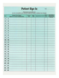 Image for Tabbies Patient Sign-In Label Forms, 125 Sheet from SSIB2BStore