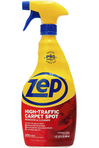 Zep High-Traffic Carpet Spot Remover & Cleaner Spray, 32 Fluid Ounces, Red, Carton of 12, Item Number 2050568