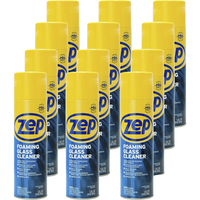 Zep Foaming Glass Cleaner, 19 Fluid Ounces, Black, Carton of 12, Item Number 2050585