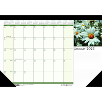 House of Doolittle Desk Calendar, Flowers, Jan-Dec 2021, 18-1/2 x 13 Inches, Item Number 2050775