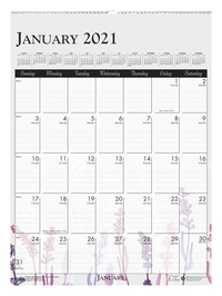 House of Doolittle Wildflower Wall Calendar, Jan-Dec 2021, 16 x 12 Inches, Item Number 2050872