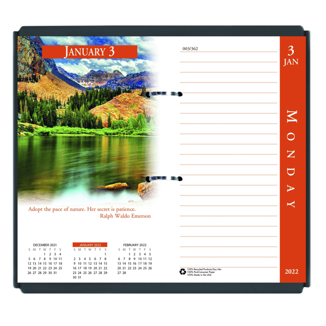 House of Doolittle 17-Base Calendar Refill, Nature, Jan-Dec 2021, 3-1/2 x 6 Inches, Item Number 2050893