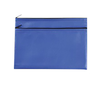 Sparco PVC Zipper Wallet, Blue, Pack of 2, Item Number 2051095
