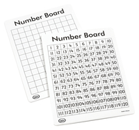 Didax Write-On/Wipe-Off 120 Number Mats, Set of 10 Item Number 2051230
