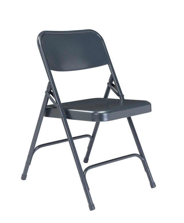 National Public Seating 200 Premium Folding Chair, 18 ga Steel Frame, 18-1/4 x 20-1/4 x 29-1/2 Inches, Char Blue, Set of 4, Item Number 2051251