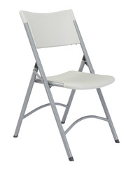 National Public Seating 600 Series Lightweight Folding Chair,18-3/4 x 21-1/2 x 32 Inches, Grey Seat, Grey Frame, Item Number 2051299