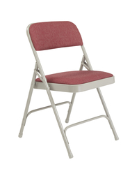 National Public Seating 2200 Premium Upholstered Folding Chair, Majestic Cabernet, Set of 4, Item Number 2051316