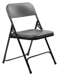 国家公共座位800系列优质轻质塑料折叠椅，木炭石板，18-3/4 x 20-3/4 x 29-3/4英寸，项目编号2051325