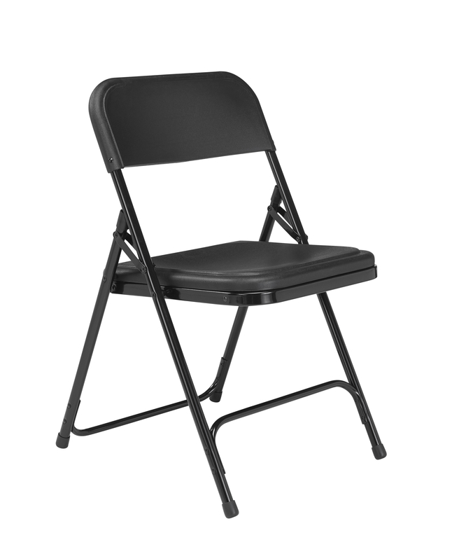 National Public Seating 800 Series Premium Lightweight Plastic Folding Chair, Burgundy, 18-3/4 x 20-3/4 x 29-3/4 Inches, Item Number 2051337
